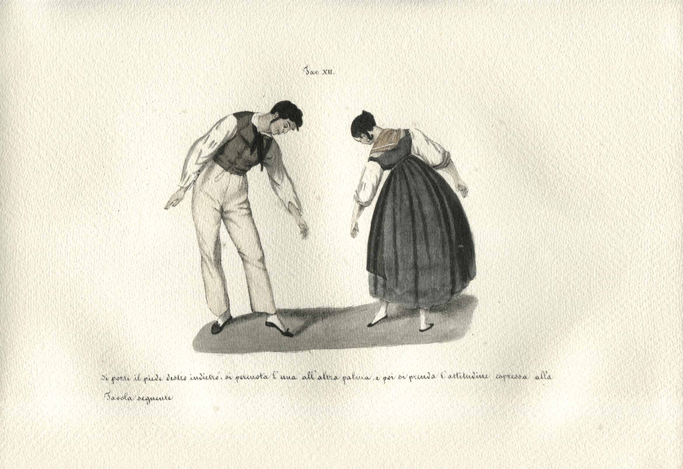 La Tarantella. Ballo napolitano. Tav. 12